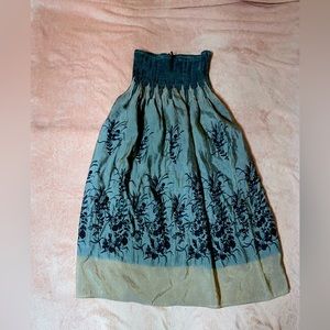 Embroidered Floral Shimmer Sheer Skirt